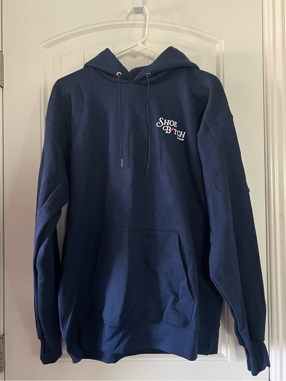 Larroude Shoe B*tch Hoodie - Navy Size Medium